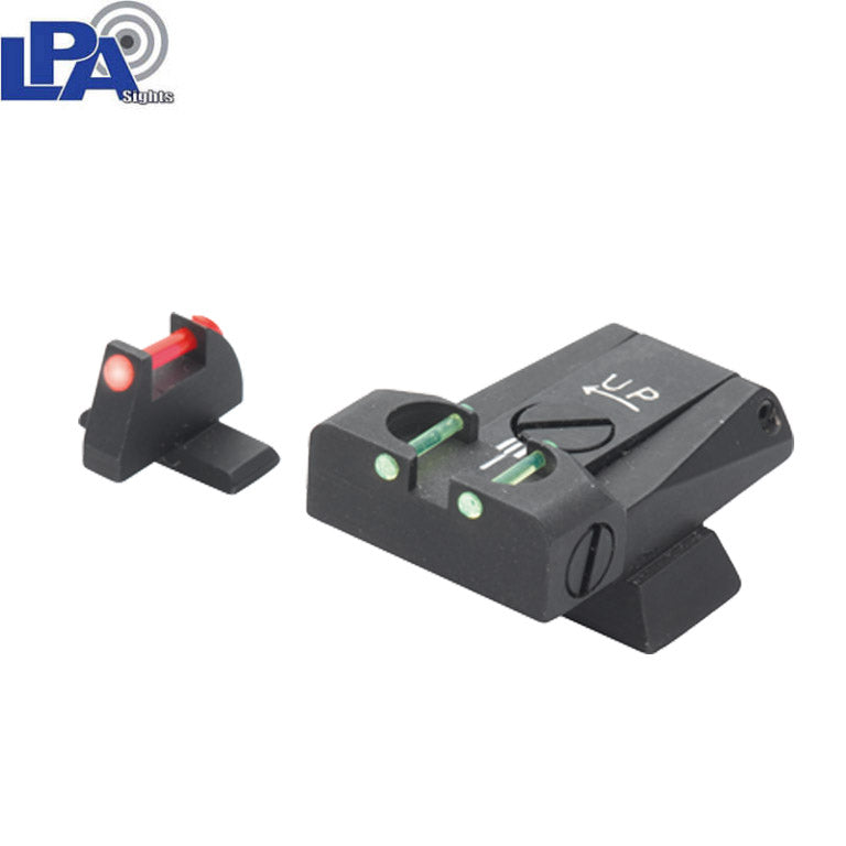 HK USP 40 S&W, USP 45, P8 adjustable sight set with fiber optics LPA