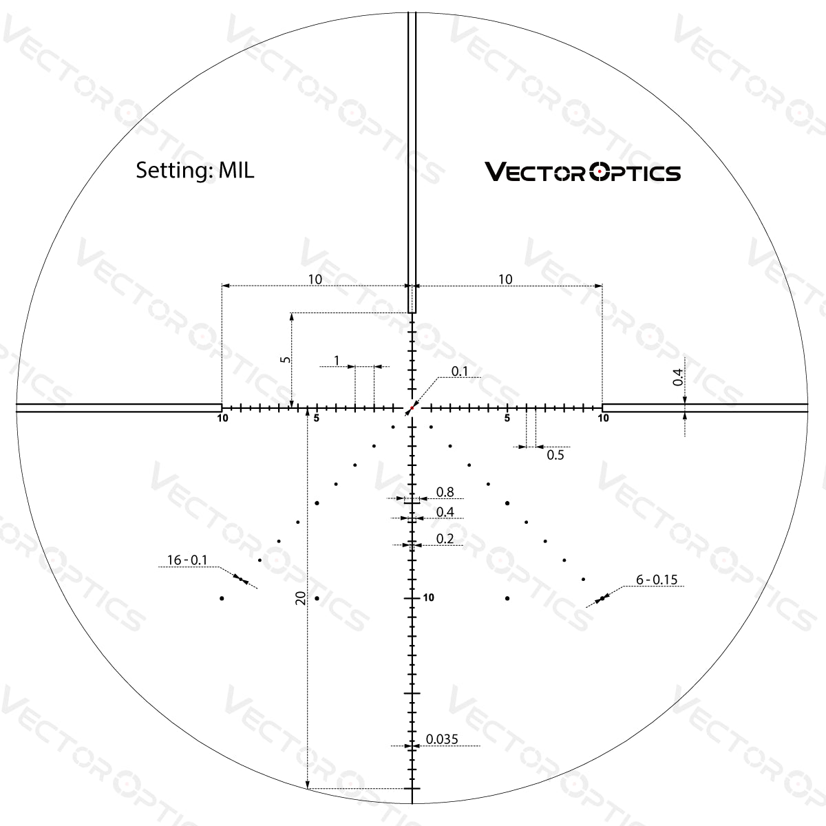 Vector Optics Veyron 6-24x44 IR First Focal Plane Illuminated lunette de visée pour carabine