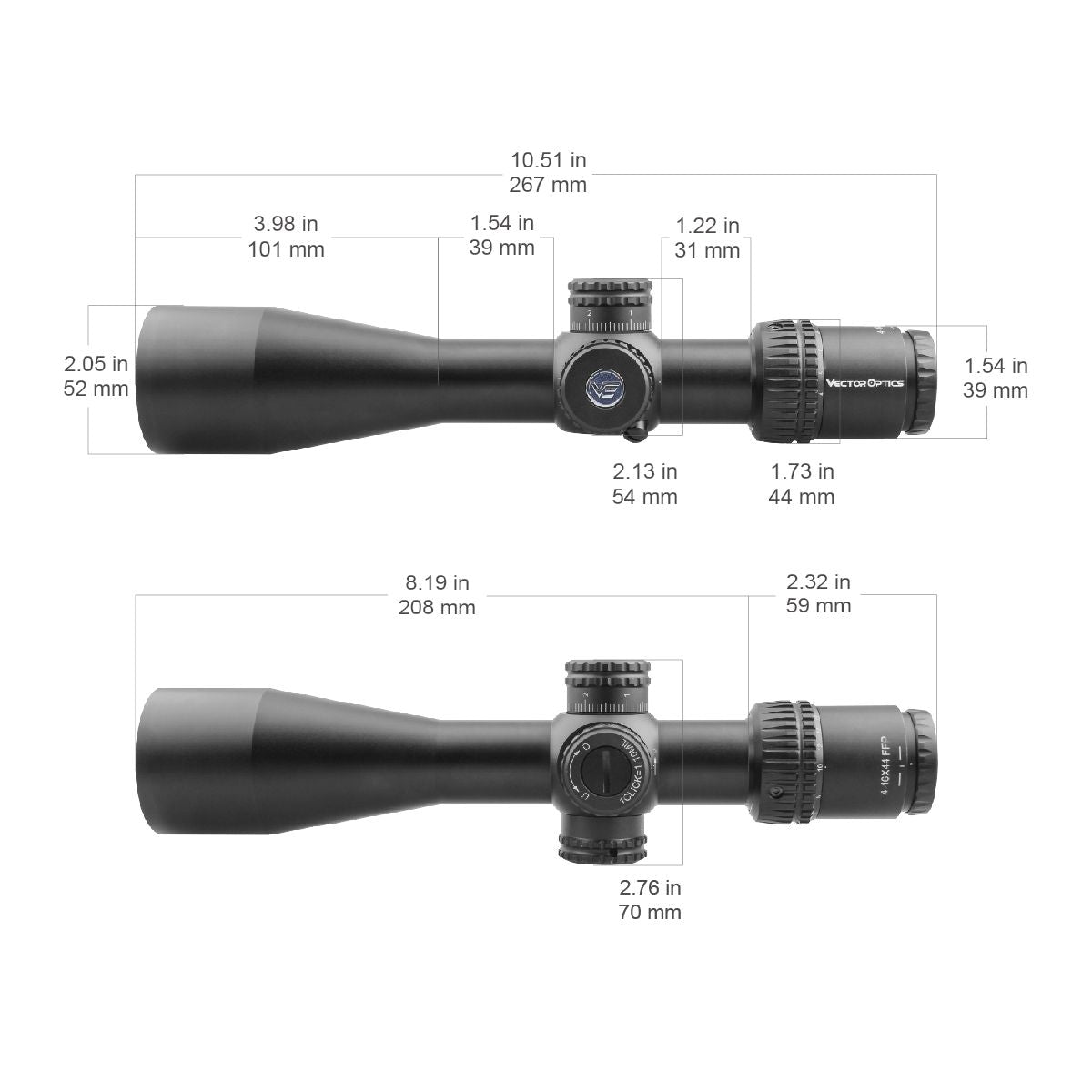 Vector Optics Veyron 4-16x44 FFP lunette de visée pour carabine Vector Optics