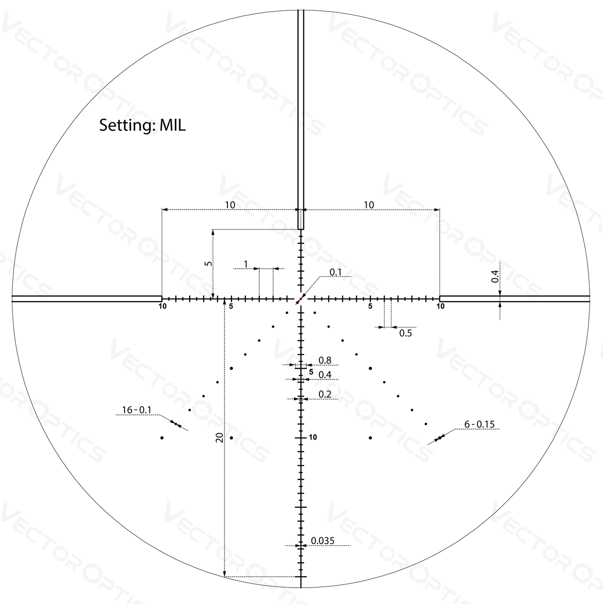 Vector Optics Veyron 4-16x44 IR First Focal Plane beleuchtetes Zielfernrohr