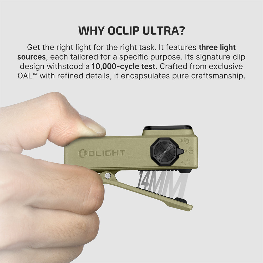 Olight Oclip Ultra | luce EDC 3-in-1 con clip | 530 lm - Olive Green
