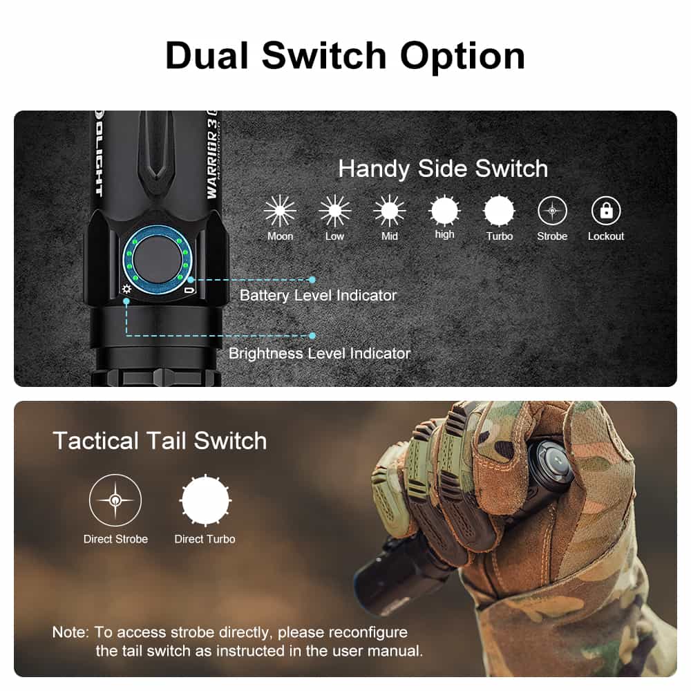Olight Warrior 3S | torcia tattica | 2.300 lm