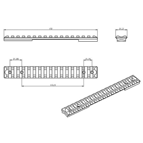 CZ 600 rail Picatinny [steel] | Long