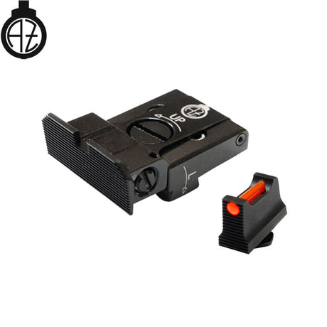 Verstellbare Visierung für Glock [G17, G19, G26 & other] mit Fiberoptik | Typ A