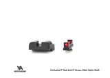 Mire basse per Glock Slimline [G42 G43 G43X G48] | con fibra ottica