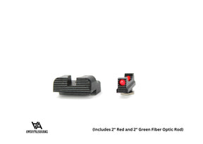 Mire basse per Glock Slimline [G42 G43 G43X G48] | con fibra ottica