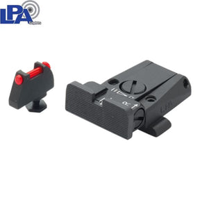 Organes de visée réglables pour Glock [G17 G19 G26 & other] | avec fibre optique