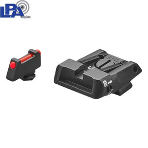 Mire regolabili per Glock [G17 G19 G26 & other] | con fibra ottica