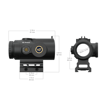 Vector Optics Paragon 4x24 ultra kompaktes Prismen-Zielfernrohr