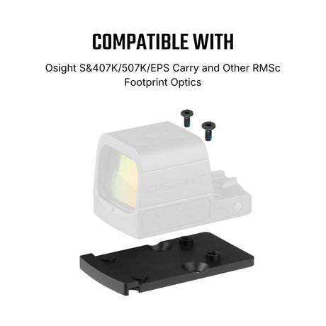 Adaptateur d'empreinte | de Trijicon RMR vers Shield RMSc & K-series empreinte