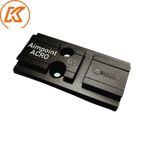 Steel piastra adattatrice red dot for Glock MOS | Aimpoint Acro impronta