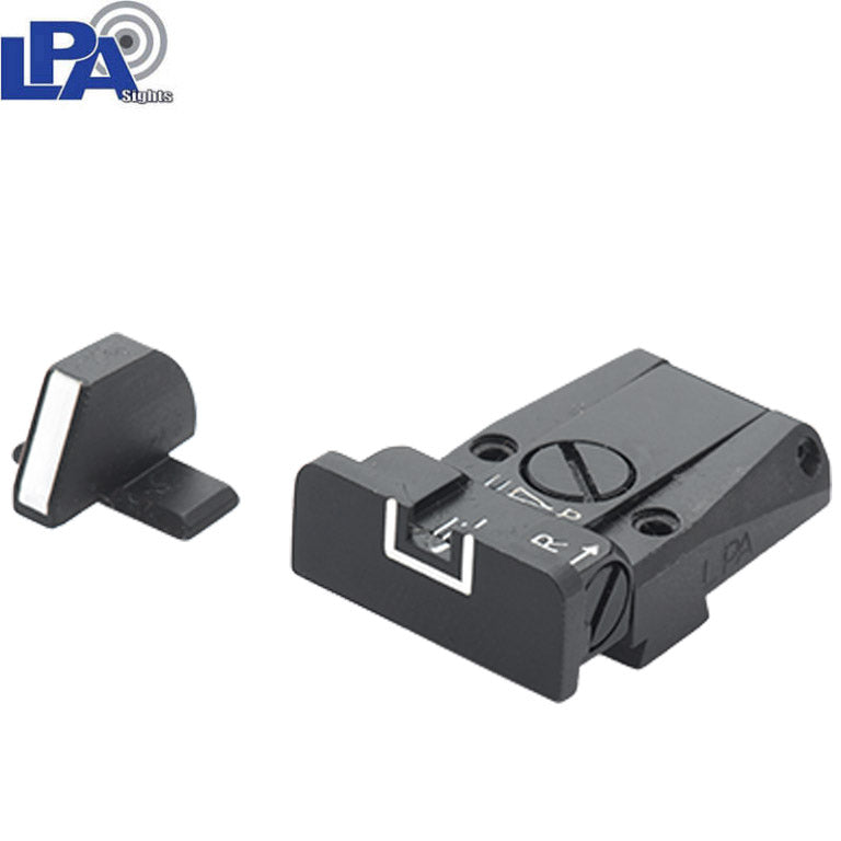 Set di mirini regolabili Springfield XD-XDM-XDS, HS Produkt HS-9, SF19 & S-Line con linee bianche 