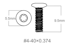 Jeu de vis 3pcs | 4-40x0.374’’ [T10]