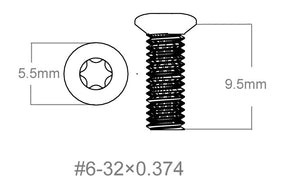 Jeu de vis 3pcs | 6-32x0.374’’ [T10]