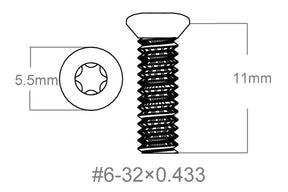 Satz Schrauben 3Stk. | 6-32x0.433’’ [T10]