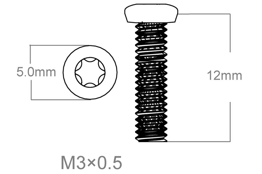 Satz Schrauben 3Stk | M3x0.5 [T10] 