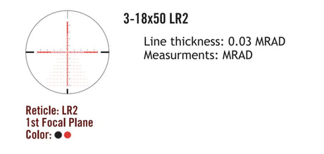 Sightmark Presidio 3-18x50 LR2 FFP cannocchiale da puntamento