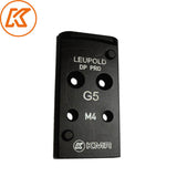 Steel plaque adaptatrice for Glock MOS | Leupold DPP empreinte