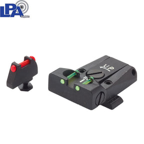 Mire regolabili per Glock [G17 G19 G26 & other] | con fibra ottica