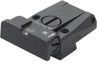 Tanfoglio Limited, EAA Witness, IWI Jericho, Springfield P9 mirino posteriore completamente regolabile [vecchia coda di rondine 9,5 mm] | scanalato 