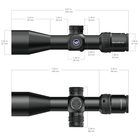 Vector Optics Veyron 3-12x44IR SFP kompaktes Zielfernrohr