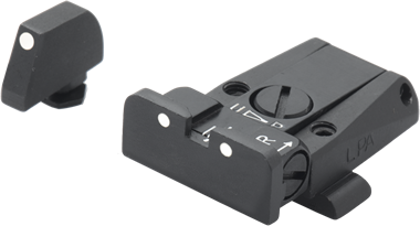 Mire regolabili per Glock [G17 G19 G26 & other] | punti bianchi