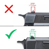 Browning Hi-Power [Vigilante Mark III Practical HP40] organes de visée réglables | points blancs