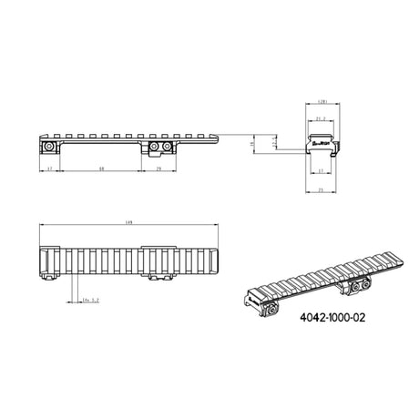 CZ 550 & CZ 557 Picatinny-Schiene | Kurz