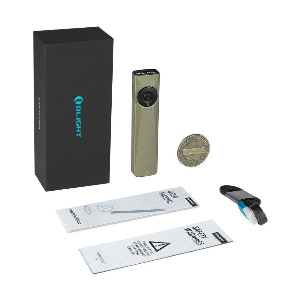 Olight Arkfeld Ultra | lampe EDC plate 3-en-1 | 1.400 lm - Olive Green