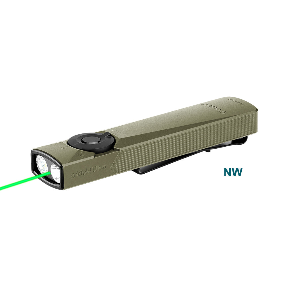 Olight Arkfeld Ultra | lampe EDC plate 3-en-1 | 1.400 lm - Olive Green