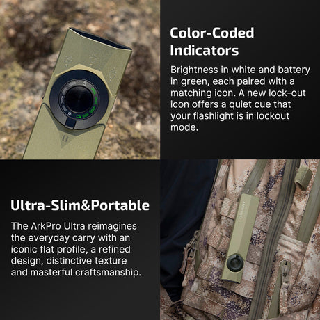 Olight ArkPro Ultra | flache 4-in-1 EDC Taschenlampe | 1.700 lm - Olive Green