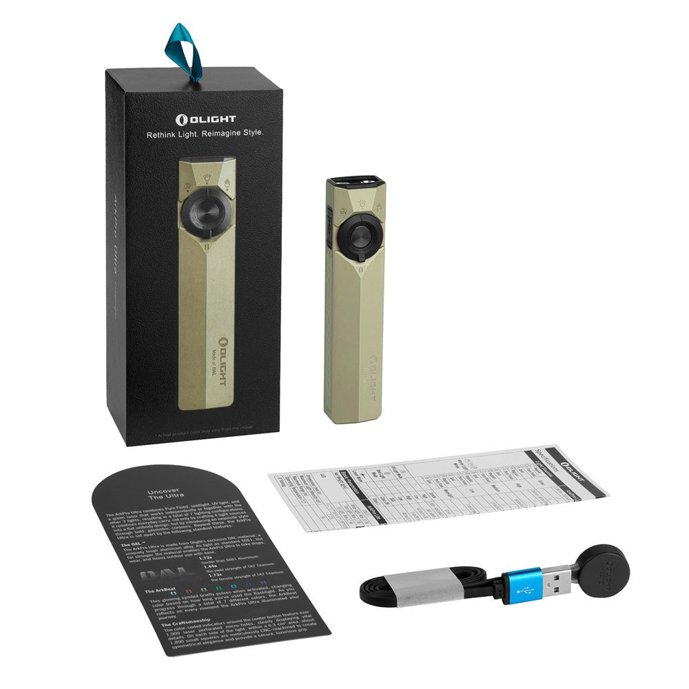 Olight ArkPro Ultra | flat lampe EDC 4-en-1 | 1.700 lm - Olive Green
