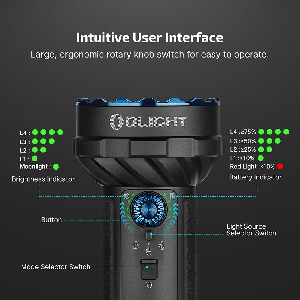 Olight Marauder 2 Mini | leistungsstarke wiederaufladbare Taschenlampe | 10.000 lm