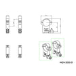 anelli per cannocchiale 30mm | slitta Picatinny con leva - Alto
