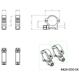 30mm Montageringe für Zielfernrohre | Picatinny-Basis mit Schraubmutter 