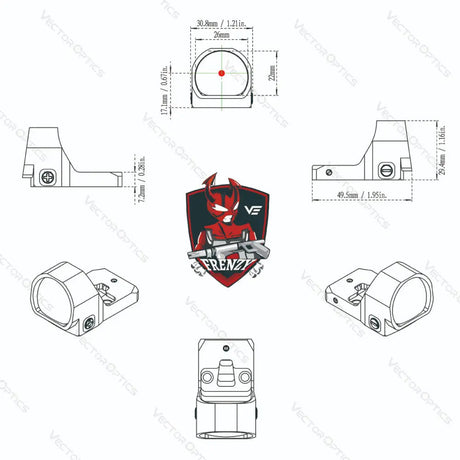 Vector Optics Frenzy 1x22x26 MOS Rotpunktvisier